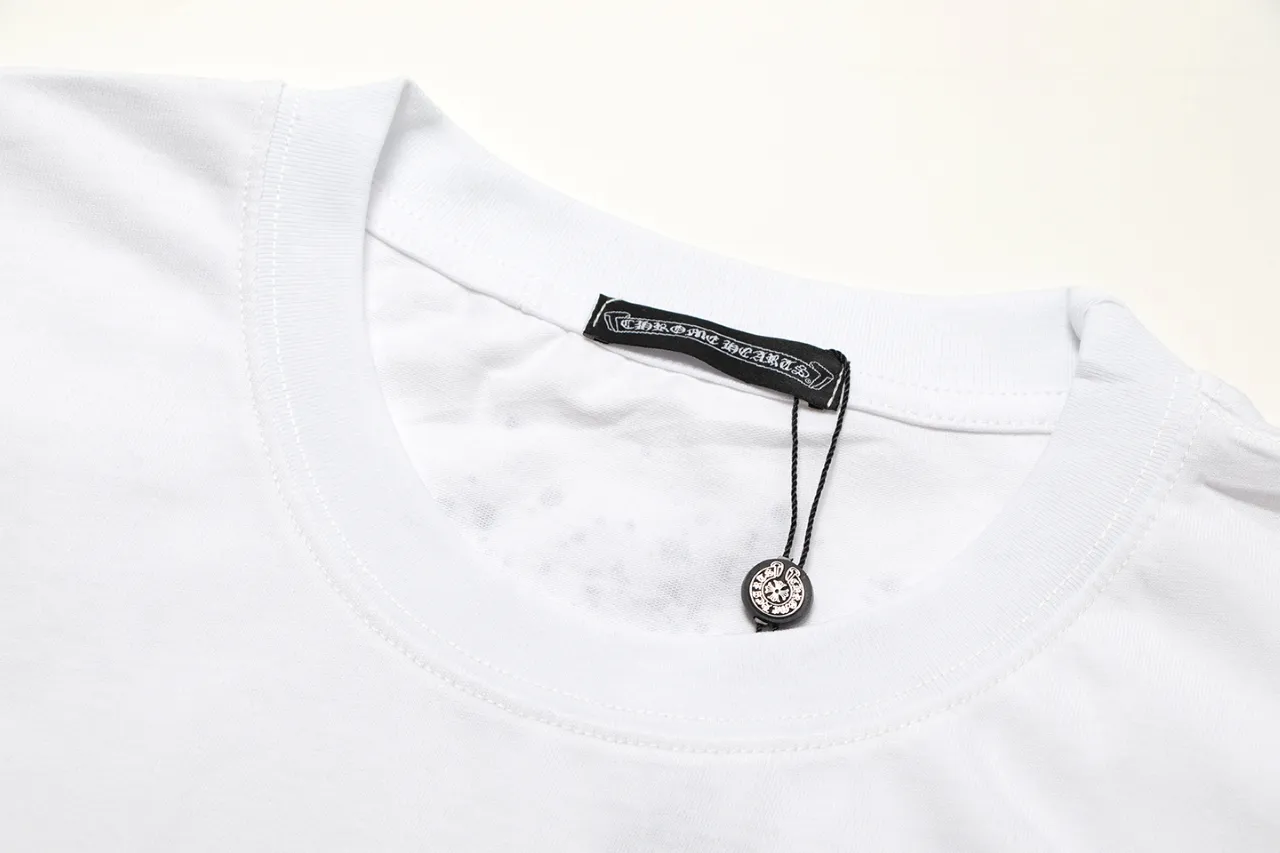 P170 Chrome Hearts Chrome Hearts Inkjet Gypsophila Hot Diamond Sanskrit Short Sleeves Size: SMLXL Color: Black White
